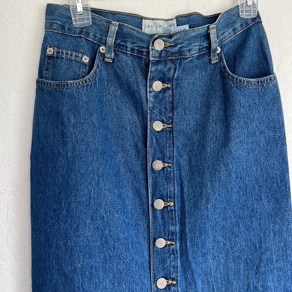 Jay Jacobs Vintage Boho Denim Skirt by Jay Jacobs  Straight Cut Y2K beth Dutton - Picture 3 of 13